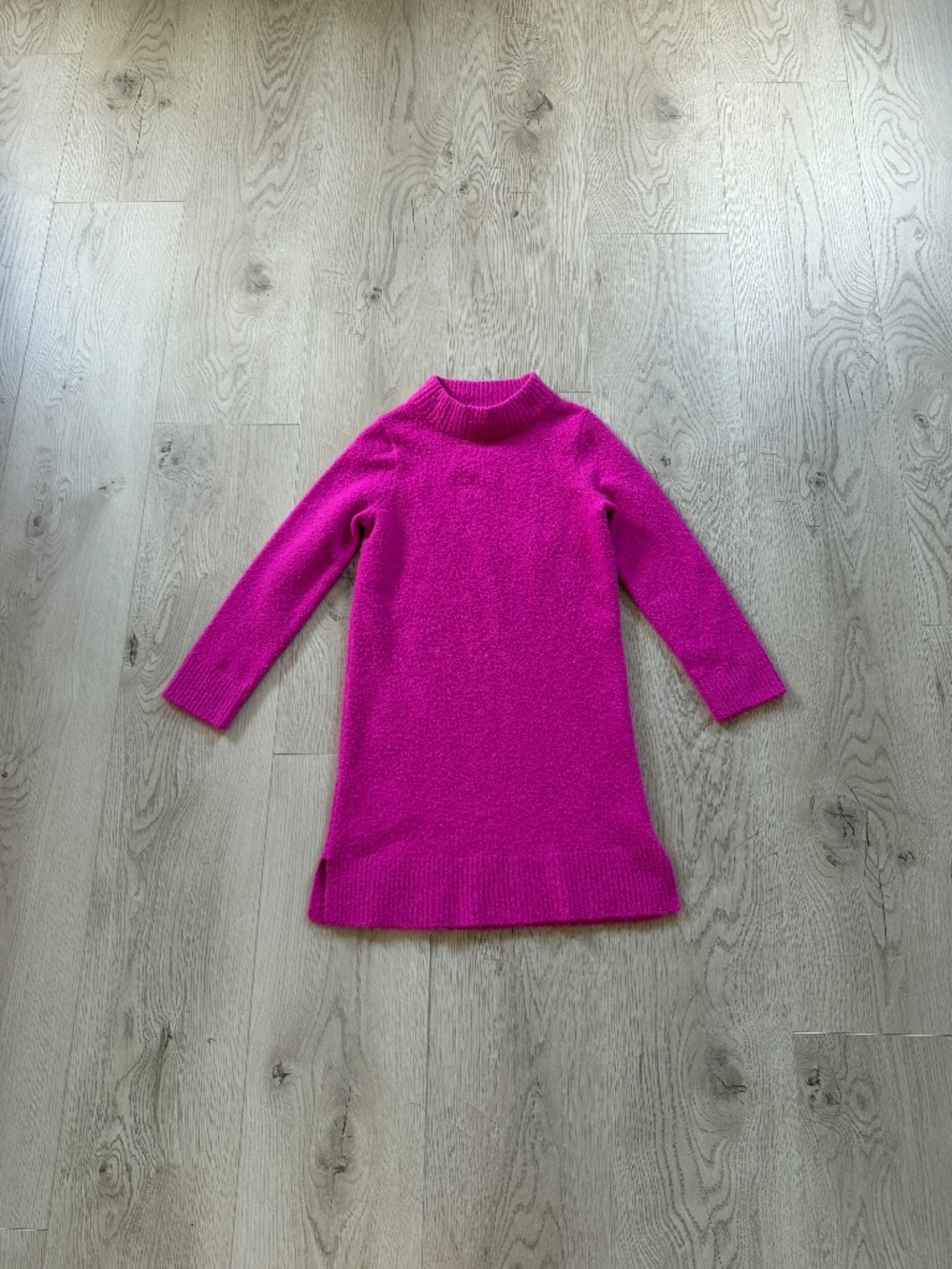 J.Crew Crewcuts Knit Sweater Dress Girl Hot Pink Wool Blend Sz. 7